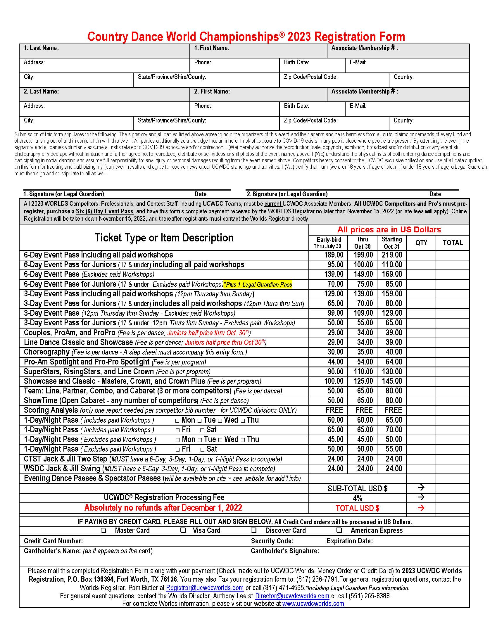 Worlds Registration UCWDC